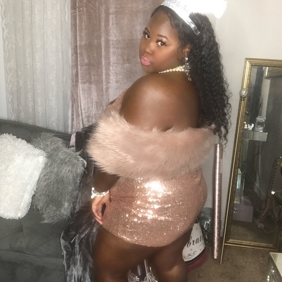 COPY - FASHION NOVA|||Rose Gold Sequin Dress - Picture 3 of 6